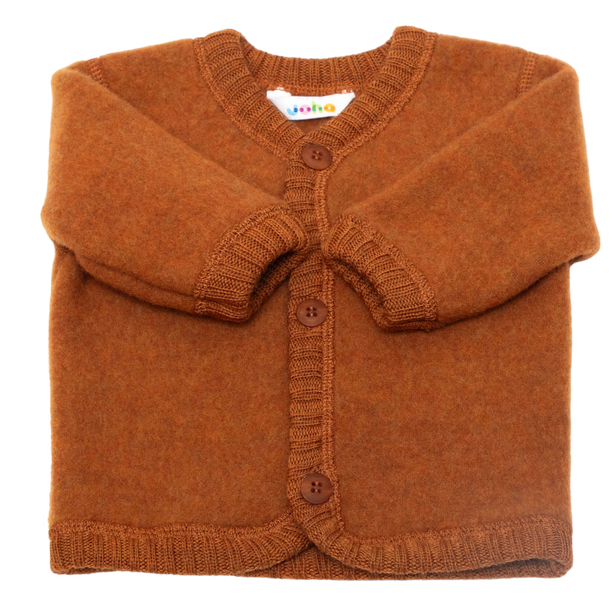 JOHA cardigan  Merino wol golden brown